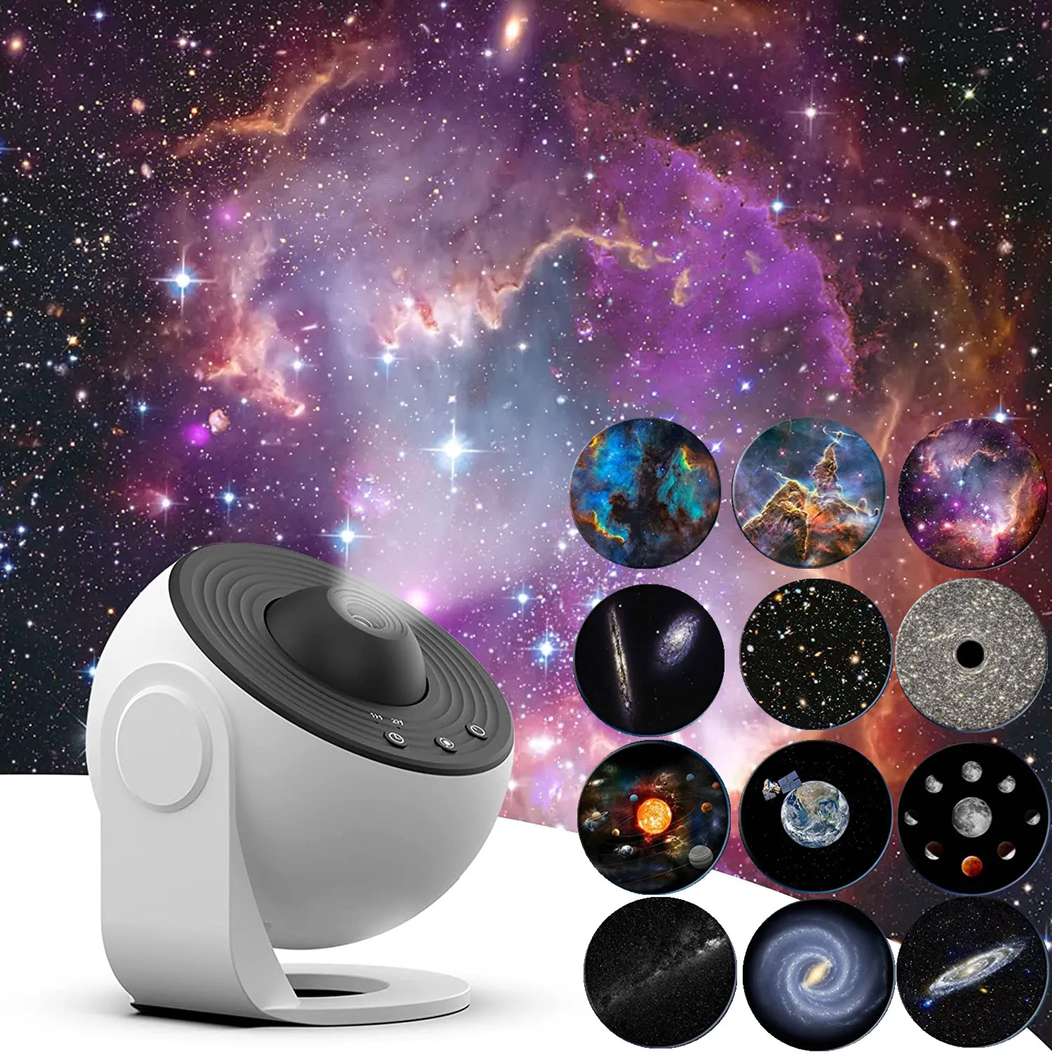 12 IN 1 Galaxy Star Projector LED Night Light Planetarium Starry Sky Projector Lamp for Bedroom Ceiling Room Decor Kids Gifts